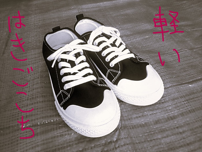 ワークマンのキャンバススニーカー